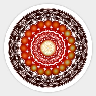 Red & Yellow Mandala Sticker